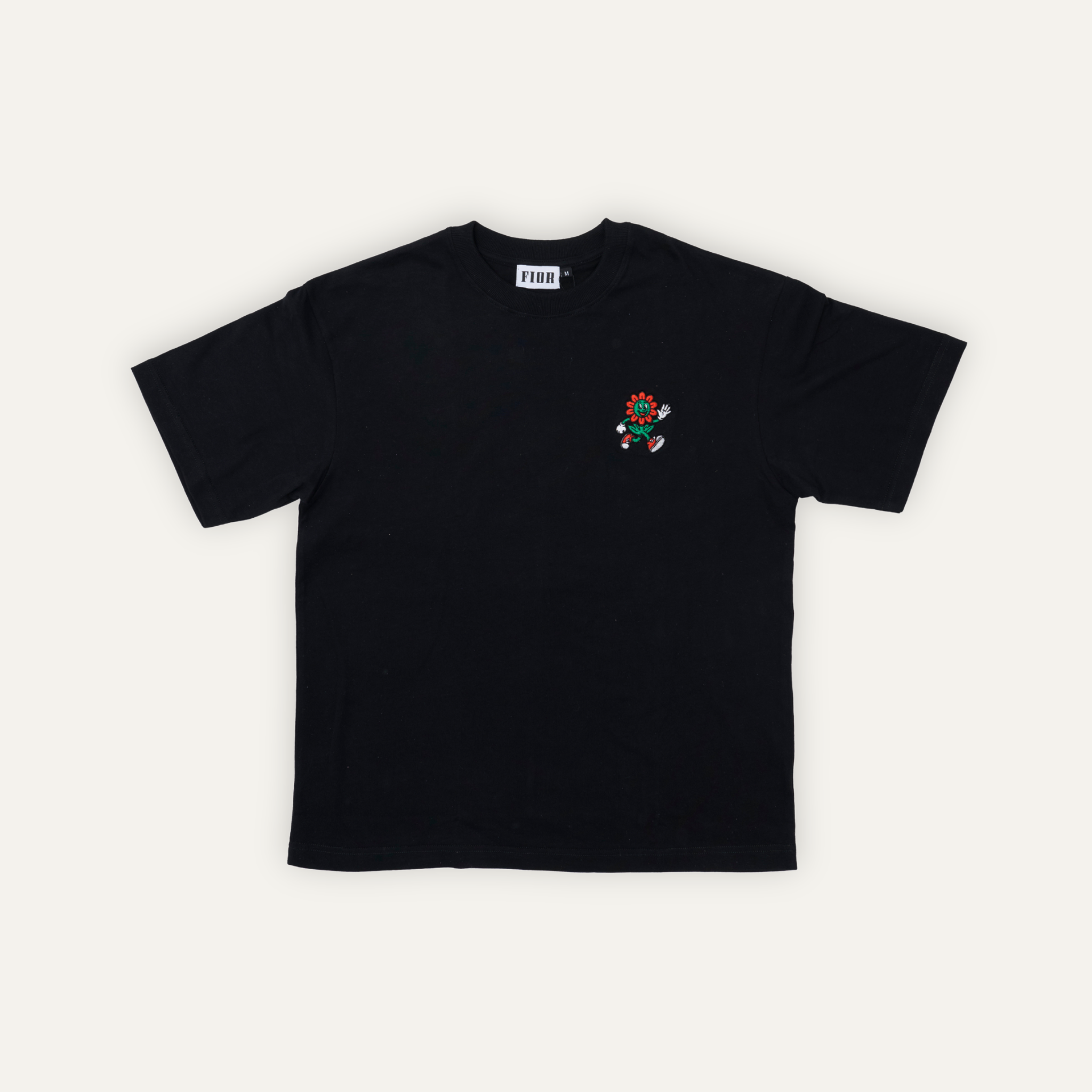 FIOR_Essential_Tee_-_Black_front_view