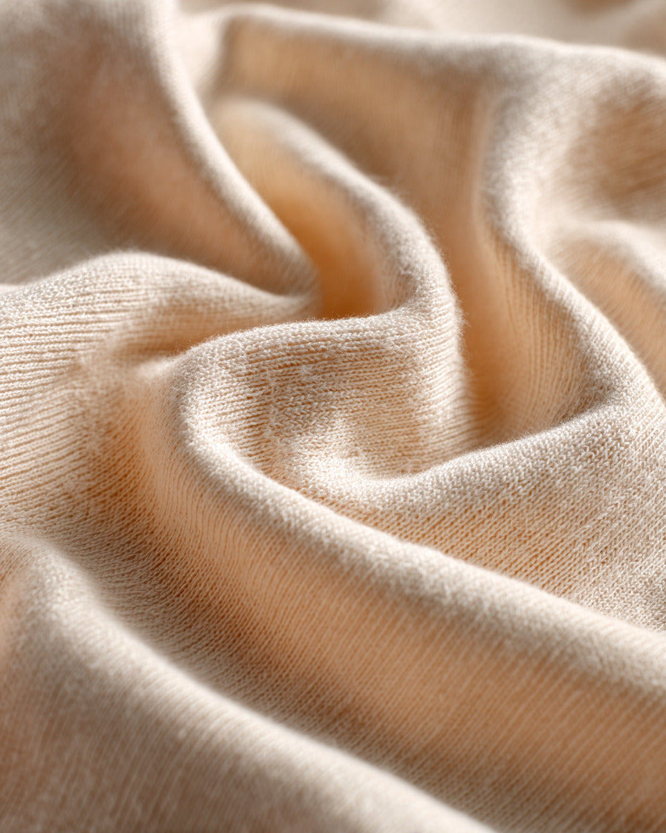 Close-up of 180 GSM supersoft organic cotton, FIOR Pantry.